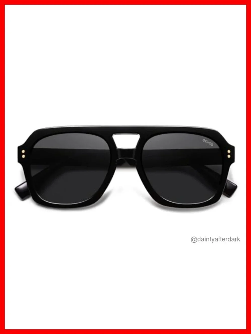Retro Thick Polarized Aviator Sunglasses Large Bold Square Pilot Shades